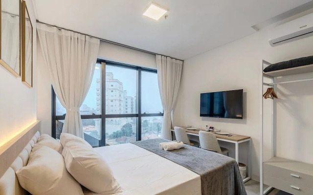 MHFA Studios em Prédio Luxuoso Vista Mar