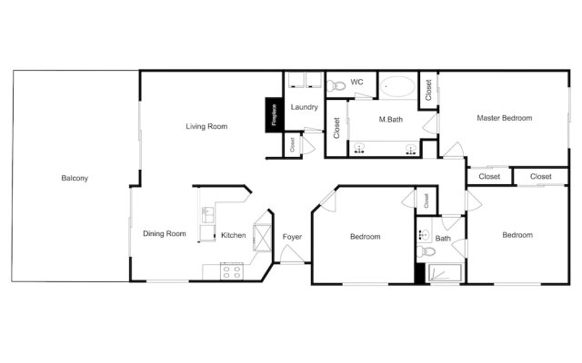 Oak Tree Condominium 3 Bedrooms 2 Bathrooms Condo