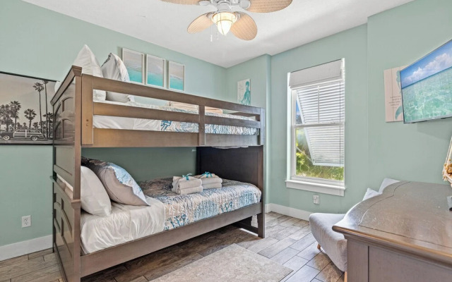 Seafoam Beautiful 3BR Home With Heated Private Pool - 4 Min Walk to Beach!