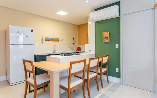 Vista parcial do MAR na varanda em Jurerê #JA24