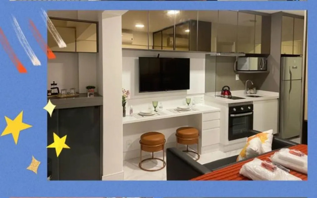 Studio de luxo mobiliado em Moema
