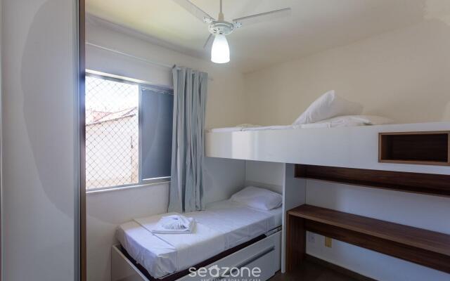 Apto em cond c piscina a 2min da praia VJG301