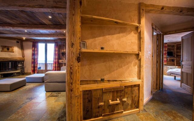 Bosset - Appartement, style chalet. Bien équipé avec cheminée.