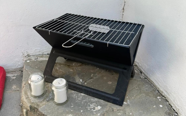 Mediterranean poolside garden cottage