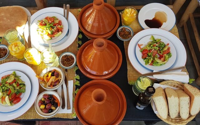 Art riad au bord de la mer