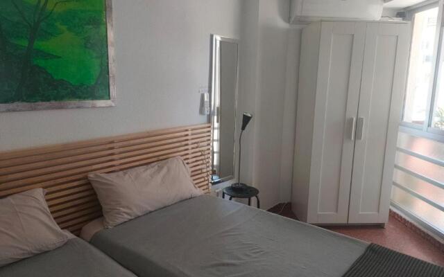 Flat2 studio 150m from the beach with pool