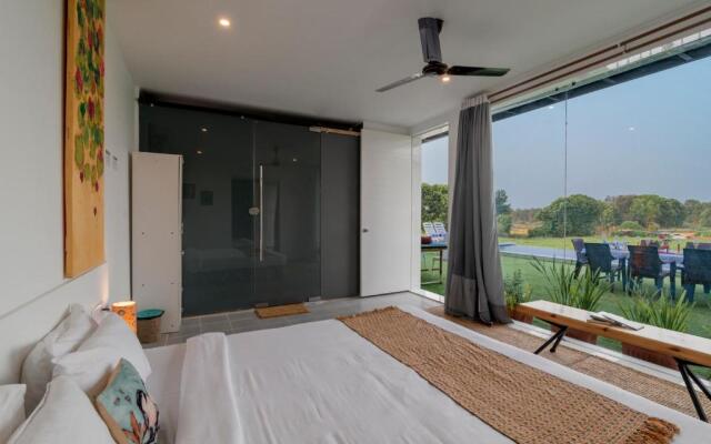 SaffronStays Onellaa, Nashik - infinity pool villa surrounded by a vineyard