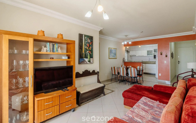 Apto 3Q pé na areia com vista mar CET802
