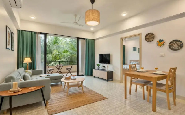 Sol Banyan by Hireavilla - 1BR w Pool in Candolim