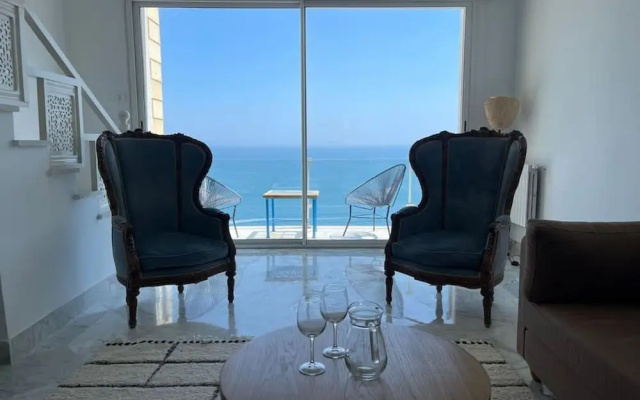 Le Paradis Bleu Luxueux Duplex Avec vue mer