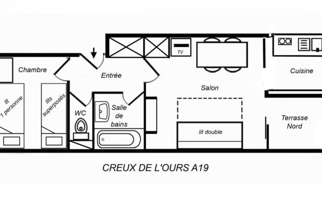 Appartement Méribel, 2 pièces, 4 personnes - FR-1-182-195