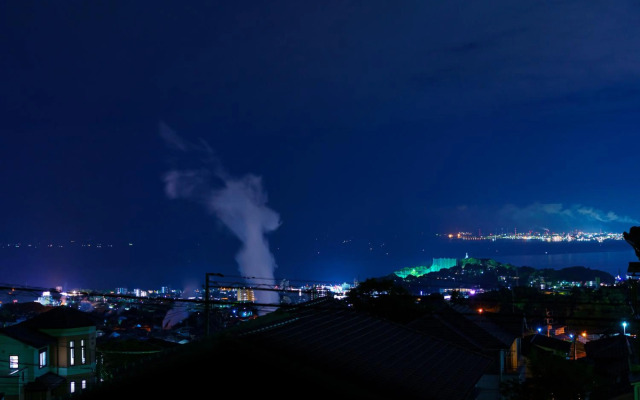The miracle of blue hot spring
