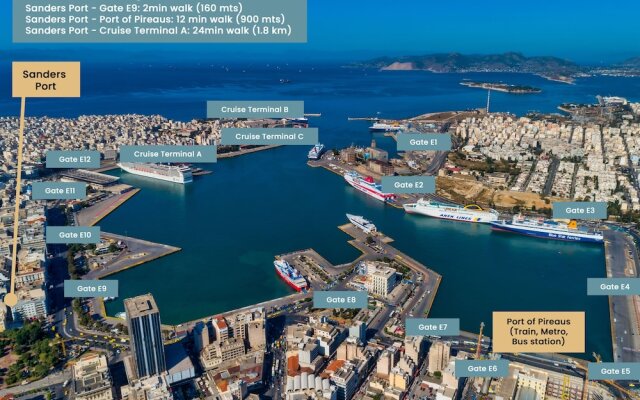 Sanders Port - Compact Studio Near Piraeus Port