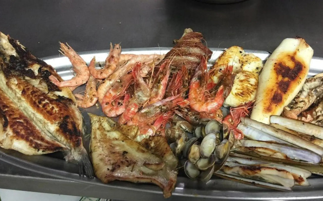 On the sandy uncrowded beach of Los Urrutias