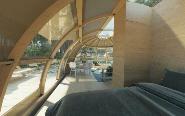 Riverdome met privé sanitair - en weids uitzicht - NIEUW 2021