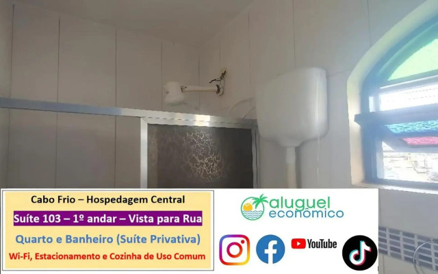 Cabo Frio - Hospedagem Central - Aluguel Economico
