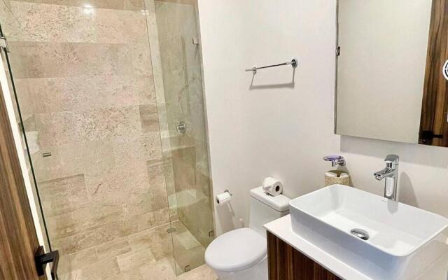 Fresh and Stylish Studio Aldea Zama rooftop pool Mya 109