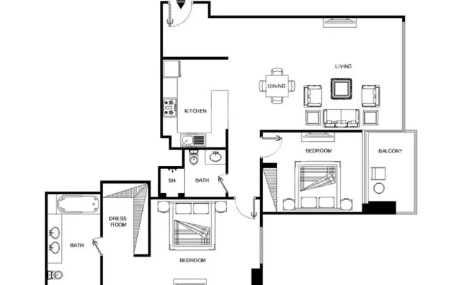 LUX 52 42 Deluxe Marina view suite