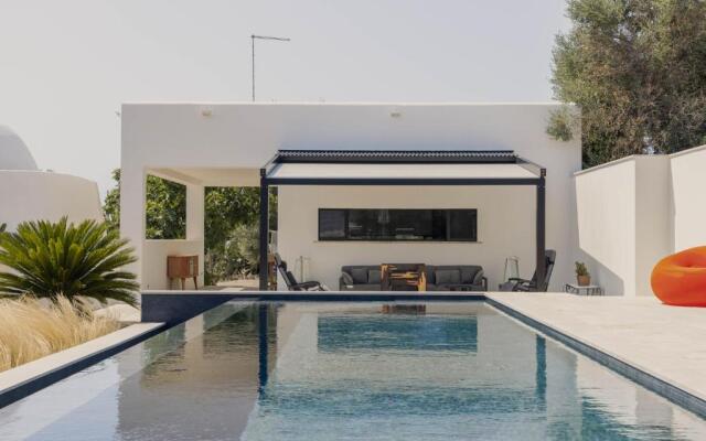 New Villa Aspri with Infinity Pool 1km from the sea