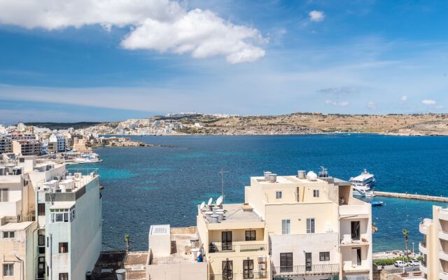 Seashells Studio Seaview terrace by Getaways Malta