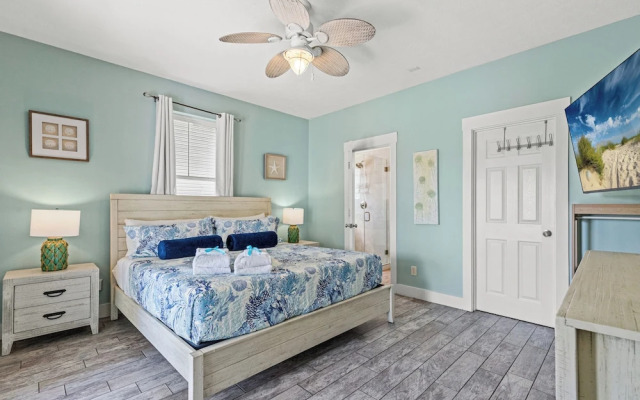 Seafoam Beautiful 3BR Home With Heated Private Pool - 4 Min Walk to Beach!