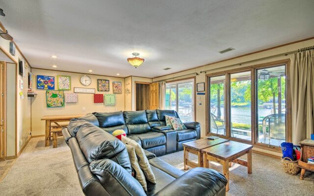 Boat Dock + Slides: Lakefront Gravois Mills Home