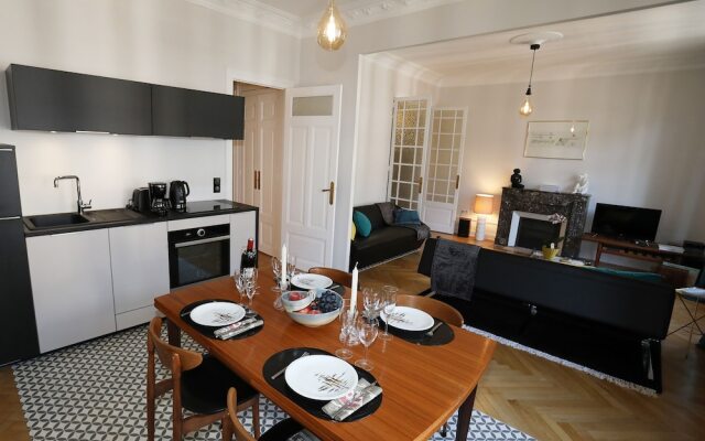 Annecy elegant downtown lakeview apartment