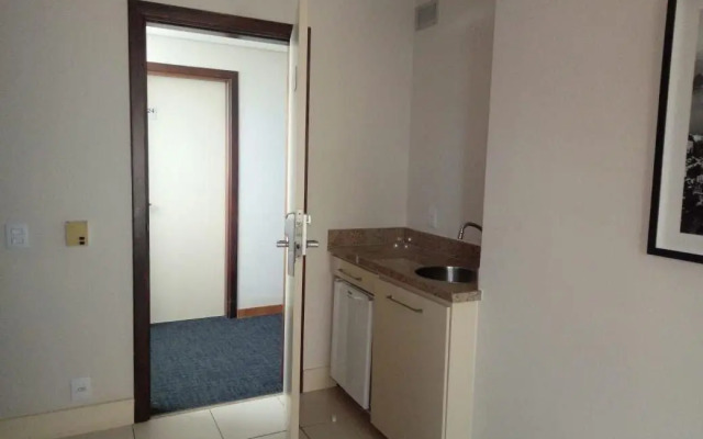 Studio pé na areia, vista, internet e ar