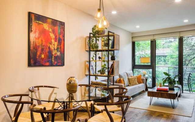 Depa Condesa con Terraza y Home Office