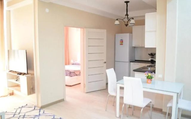 White apartment with panoramic view in the center