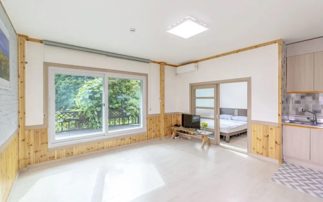 White Pension in Forest