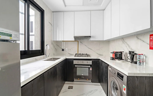Modern 1-bedroom Apart With Pool gym and Hammam