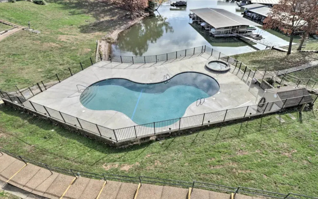 Pool + Fishing Docks: Couple's Lake Ozark Condo