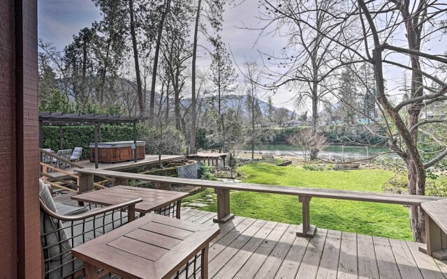 Serene Riverfront Escape w/ Hot Tub & Views!
