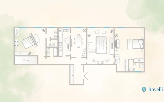 Rovelli 41 in Como With 2 Bedrooms and 3 Bathrooms