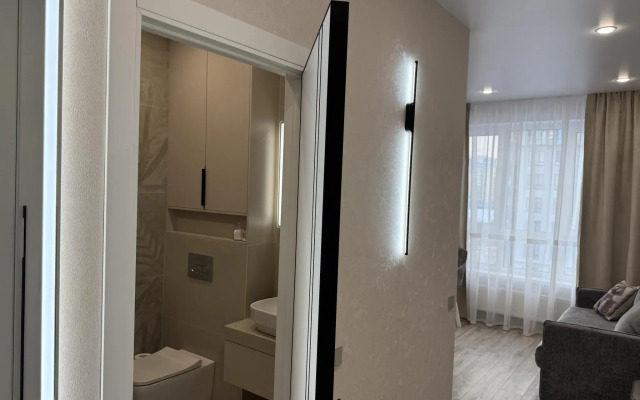 Уютная студия в пастельных тонах