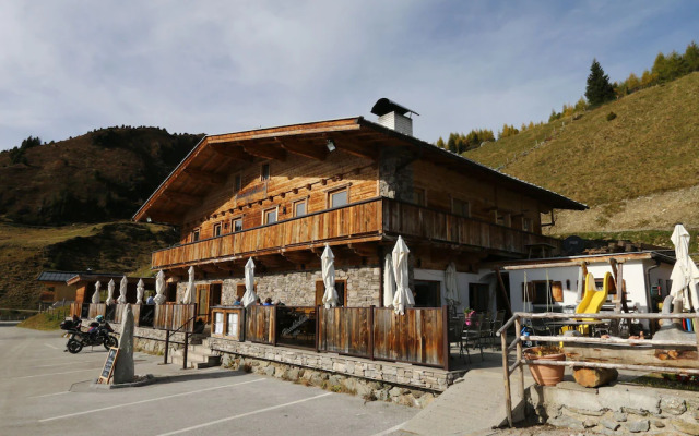 unique Hirschbichl Alm in the middle of the Zillertal mountains