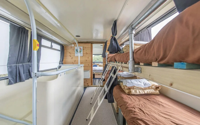 Double Decker Bus on an Alpaca Farm Sleeps 8