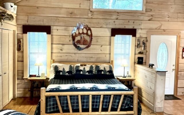 Perfectly Private! Hot Tub, King Sized Bed, Grill, Washer/dryer, and Motorcycle Friendly! Studio Cabin by Redawning