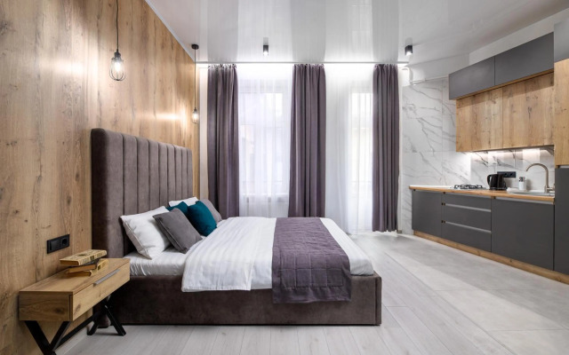 Modern studio apartment in the city of center