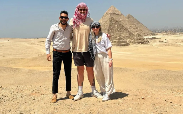 Pharaoh pyramids view