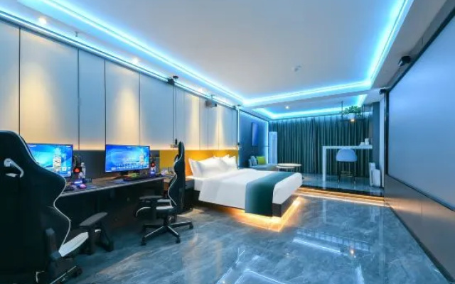 Ye and Chen E-sports Film Hotel (New Railway Station Evergrande Huafu Branch) – Guest Rooms – Shijiazhuang