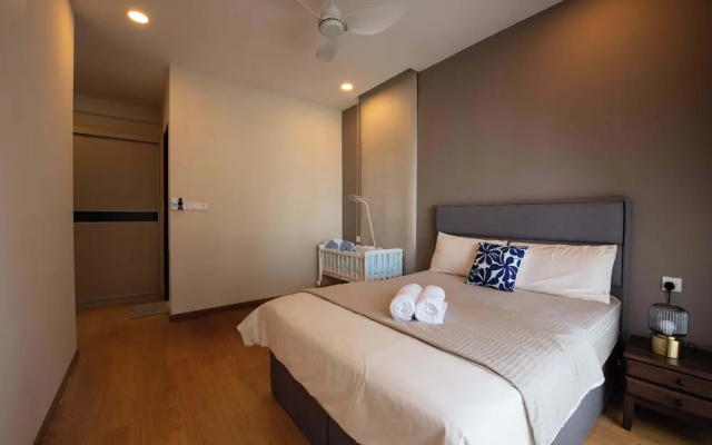 Comfy 3BR Apt in Danga Bay, Free Parking, Sea View – Guest Rooms – Johor Bahru