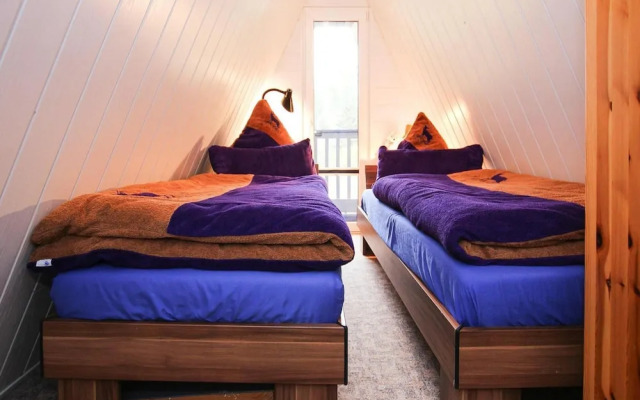 Roof House Near Dummer See With Rowing Boat