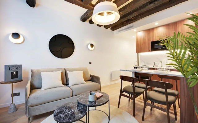 Chic Apartment - 1br/4p -ac- Marais/vosges