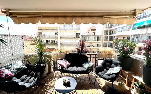 Bnb Renting 1 bb apt of 40m with superb terrace of 13m air conditioning