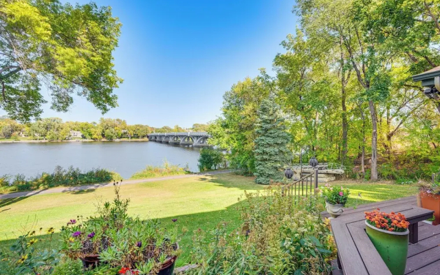 Riverfront Champlin Townhome w/ Deck & Water View!