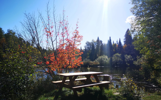 Oberge Inn  Riverside guest room in Val-David village with free parking