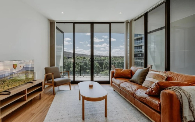 Center 1-bed With Gym, BBQ and Stunning Views – Guest Rooms – Canberra