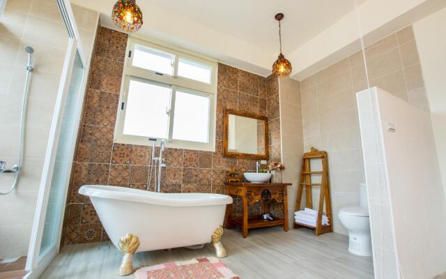 colorful wooden horse homestay